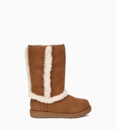 UGG Hadley II Tall Boots for Big Kids - Chestnut/Brown India